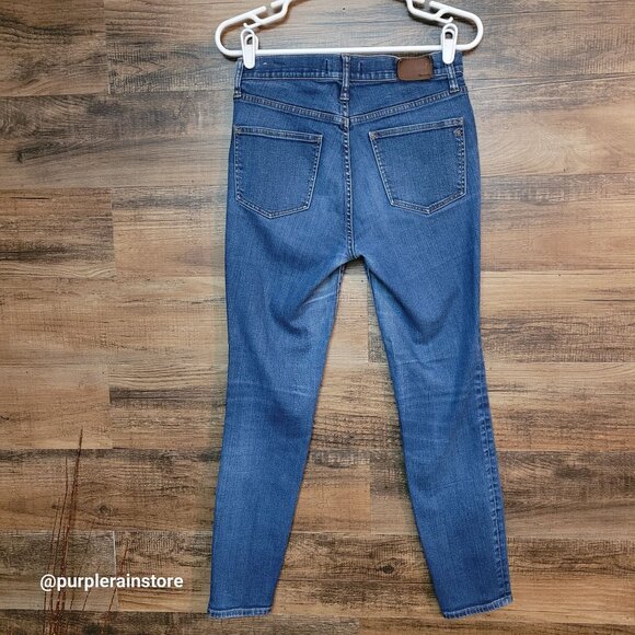 Madewell Jeans Size 28 High Riser Skinny Davis Wash B7131 Stretch Denim - Picture 2 of 10